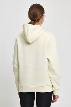 Женская удобная литая флисовая толстовка с капюшоном и карманом кенгуру в 3 нити с принтом Токио Spr24swk12 Sperlife, экрю