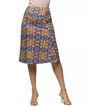 Женская удобная юбка до колена с эластичной резинкой на талии 24seven Comfort Apparel, мультиколор