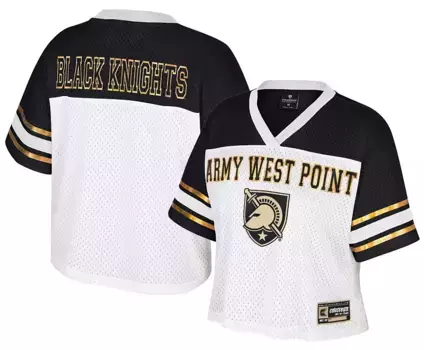 Женская укороченная футбольная майка Colosseum Army West Point Black Knights White Treasure