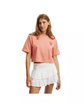 Женская укороченная футболка с графическим принтом Boxy COTTON ON, розовый