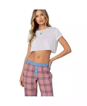 Женская укороченная футболка Seville Edikted, белый