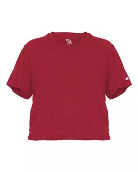 Женская укороченная футболка Tri-Blend Badger, красный