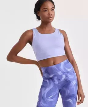 Женская укороченная компрессионная майка ID Ideology, фиолетовый