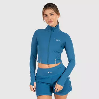 Женская укороченная куртка Fastlane темно-синяя для спорта и отдыха SMILODOX, цвет blau