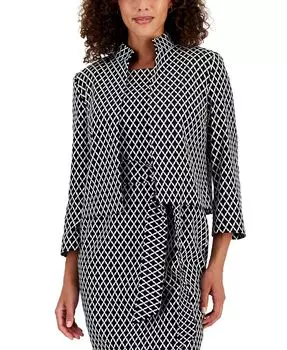 Женская укороченная куртка из эластичного жаккарда Kasper, черный