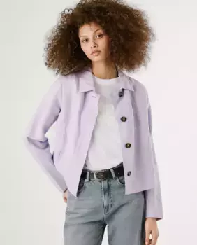 Женская укороченная куртка со скрытой планкой Pepe Jeans, сиреневый