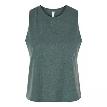 Женская укороченная майка Bella + Canvas с гоночной спиной Bella+Canvas, цвет Heather Forest