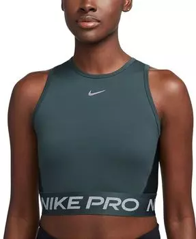 Женская укороченная майка Pro Dri-FIT Nike, зеленый