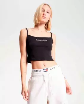 Женская укороченная майка Tommy Jeans, черный
