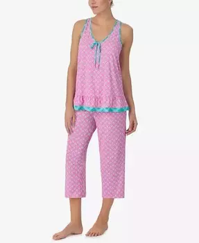 Женская укороченная пижама без рукавов Ellen Tracy, розовый