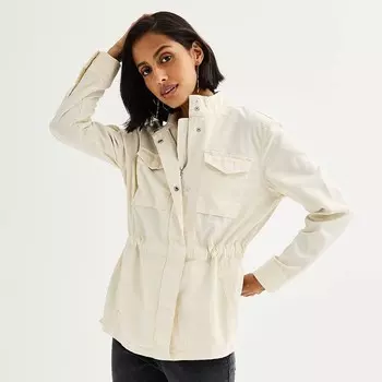 Женская универсальная куртка Sonoma Goods For Life с накладными карманами, цвет White Oak