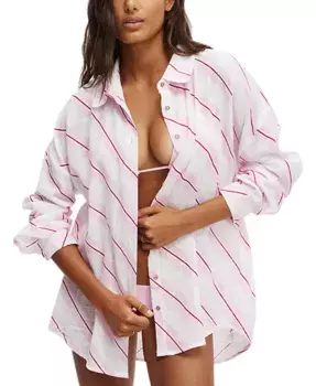 Женская универсальная пляжная рубашка The Essential Beach Cover-Up COTTON ON, розовый