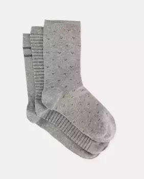 Женская упаковка из 3 носков с люрексом Easy Wear, серый