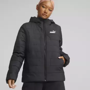 Женская утепленная куртка Puma ESS с капюшоном, чёрный
