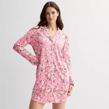 Женская уютная пижамная сорочка Draper James, цвет prism pink magnolia
