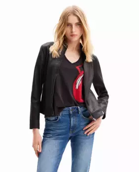 Женская узкая косуха Desigual, черный