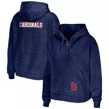 Женская WEAR by Erin Andrews Темно-синяя толстовка с молнией во всю длину St. Louis Cardinals