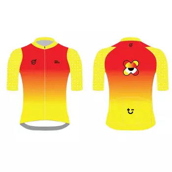 Женская веломайка Monton Skull Monton Symbols, размер L, желтый/красный