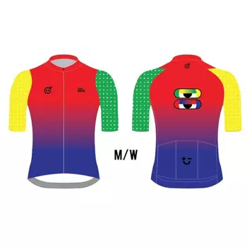 Женская веломайка Monton Skull Monton Symbols, размер L, красный/синий