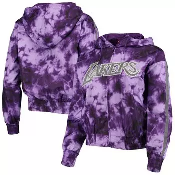 Женская ветровка Mitchell & Ness Purple Los Angeles Lakers Galaxy с сублимированной ветровкой и толстовкой с молнией во всю длину