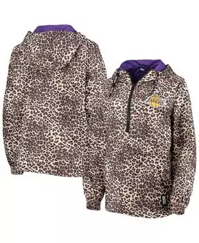 Женская ветровка с капюшоном G-Iii Sports By Carl Banks Leopard Los Angeles Lakers Gabriella и полумолнией до половины DKNY