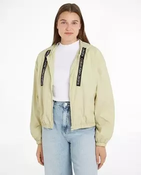 Женская ветровка свободного кроя из жатого нейлона Calvin Klein Jeans, светло-зеленый