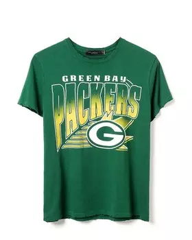 Женская винтажная футболка NFL Green Bay Packers от Junk Food Clothing, зеленый