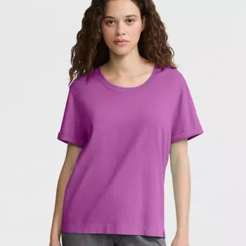 Женская винтажная футболка с эффектом потертости Champion, цвет our fave fuchsia