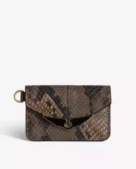 Женская визитница Borderline Pass оранжевая кожаная Zadig & Voltaire, оранжевый