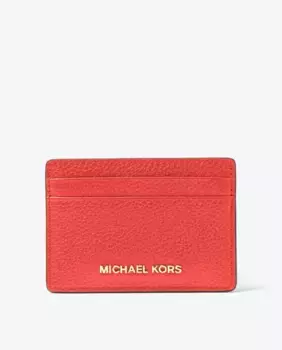 Женская визитница из зернистой кожи Michael Michael Kors, красный