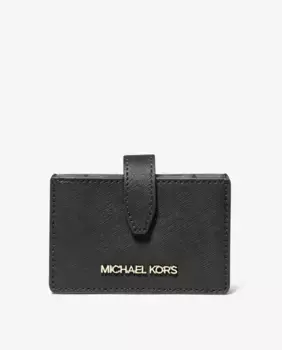 Женская визитница Jet Set из сафьяновой кожи Michael Michael Kors, черный