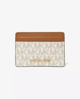 Женская визитница кремового цвета с логотипами Michael Michael Kors, кремовый