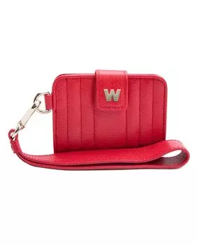 Женская визитница Mimi красная кожаная Wolf, красный