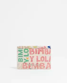 Женская визитница с гравировкой под крокодила Bimba y Lola, белый