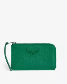 Женская визитница ZV Card зеленая кожаная Zadig & Voltaire, зеленый