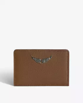 Женская визитница ZV Pass оранжевая кожаная Zadig & Voltaire, оранжевый