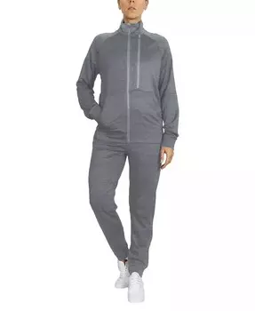 Женская влагоотводящая спортивная куртка Performance Active и комплект для бега, 2 предмета Galaxy By Harvic, серый