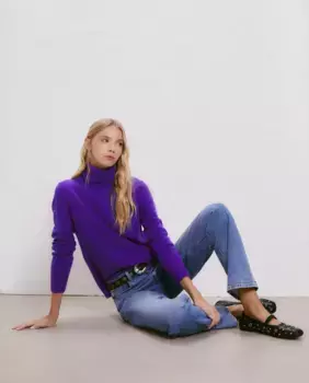 Женская водолазка из шерсти с кашемиром Easy Wear, фиолетовый