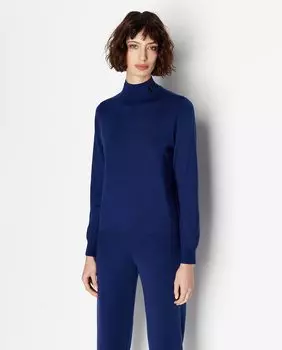 Женская водолазка с логотипом Armani Exchange, синий