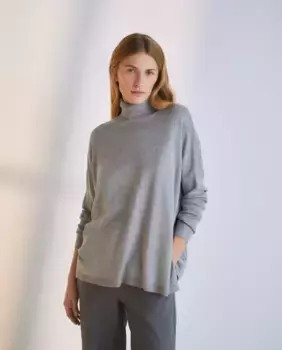 Женская водолазка с люрексовой нитью Woman El Corte Ingls, цвет 820 Gris Medio