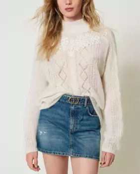 Женская водолазка Twinset, белый