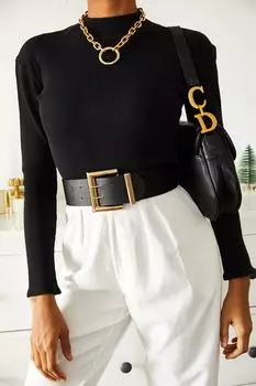 Женская водолазка XHAN, черный