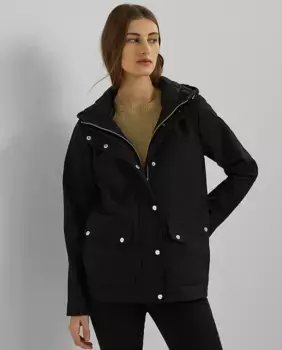 Женская водонепроницаемая парка с капюшоном 2-в-1 Lauren Ralph Lauren, черный