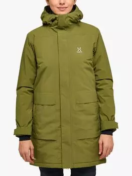 Женская водонепроницаемая парка Salix Proof Mimic Haglfs, зеленая оливка