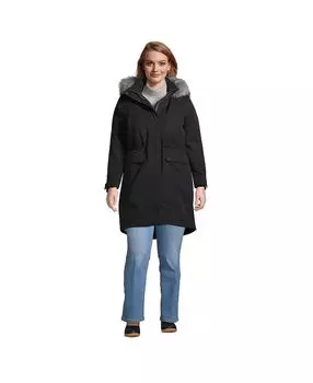 Женская водонепроницаемая зимняя парка больших размеров Expedition Down Lands' End, черный