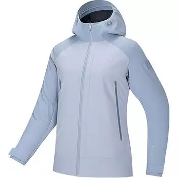 Женская водоотталкивающая ветровка Anta Variety Training Collection, кремово-серо-голубая с крыльями
