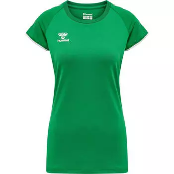 Женская волейбольная футболка Hmlcore Volley Stretch Tee Wo HUMMEL, цвет gruen