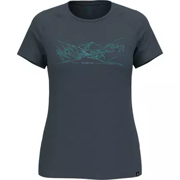 Женская восхождение PW 130 Бег Велосипед Поход Футболка Odlo, зеленый