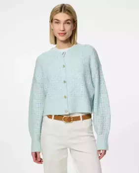 Женская вязаная кофта Pieces, голубой