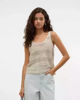 Женская вязаная крючком майка Vero Moda, белый